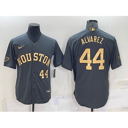 Men's Houston Astros #44 Yordan Alvarez 2022 All-Star Charcoal Cool Base Stitched Baseball Jersey