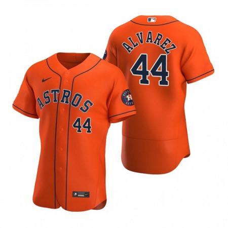 Men's Houston Astros #44 Yordan Alvarez Orange Flex Base Stitched Baseball Jersey