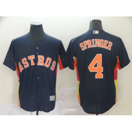 Men's Houston Astros #4 George Springer Navy Cool Base Stitched MLB Jersey