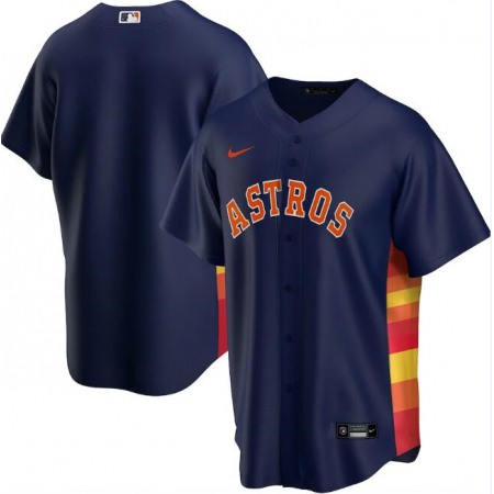 Men's Houston Astros Blank Navy Cool Base Stitched Jersey