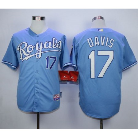 Royals #17 Wade Davis Light Blue Alternate 1 Cool Base Stitched MLB Jersey