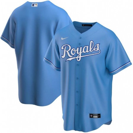 Men's Kansas City Royals Blank Blue Cool Base Stitched Jersey