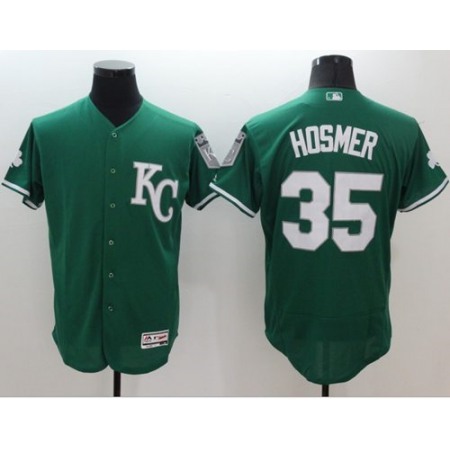 Royals #35 Eric Hosmer Green Celtic Flexbase Authentic Collection Stitched MLB Jersey