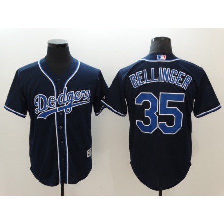 Men's Los Angeles Dodgers #35 Cody Bellinger Navy Cool Base Stitched MLB Jersey