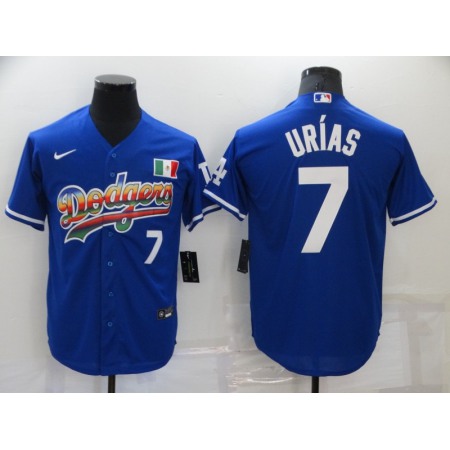 Men's Los Angeles Dodgers #7 Julio Urias Royal Stitched Baseball Jersey