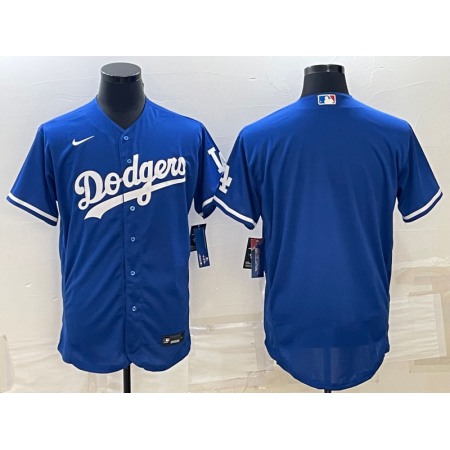 Men's Los Angeles Dodgers Blank Blue Flex Base Stitched Baseball Jersey