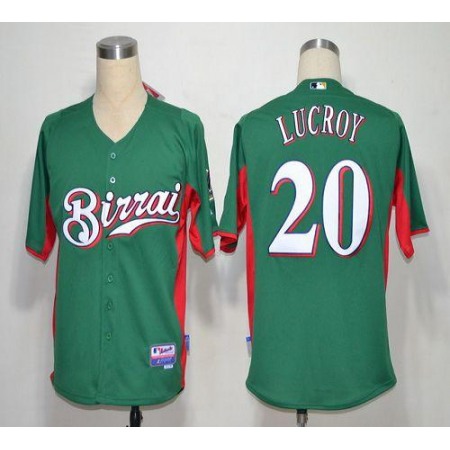 Brewers #20 Jonathan Lucroy Green Birrai Cool Base Stitched MLB Jersey