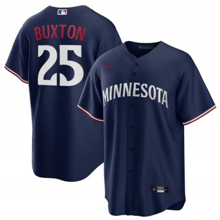 Men's Minnesota Twins #25 Byron Buxton Navy Cool Base Stitched Jersey