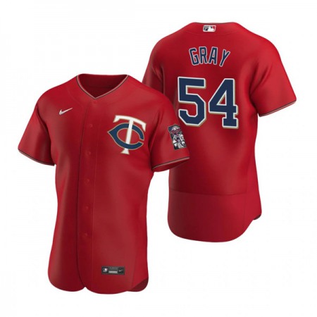 Men's Minnesota Twins #54 Sonny Gray Red Flex Base Stitched Jersey