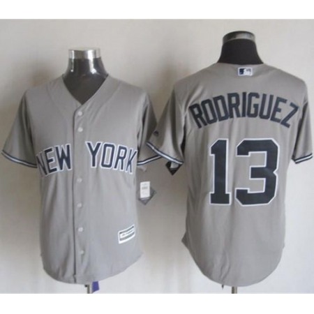 Yankees #13 Alex Rodriguez Grey New Cool Base Stitched MLB Jersey