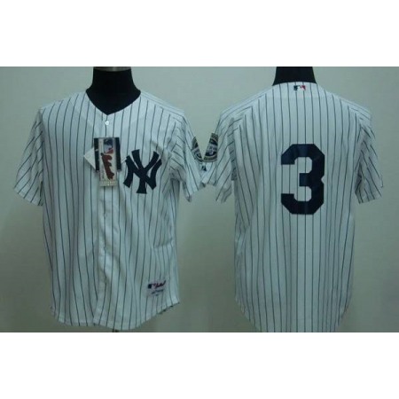 Yankees #3 Babe Ruth Stitched White MLB Jersey