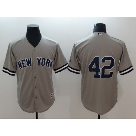 Men's New York Yankees #42 Mariano Rivera Gray Cool Base Stitched MLB Jersey