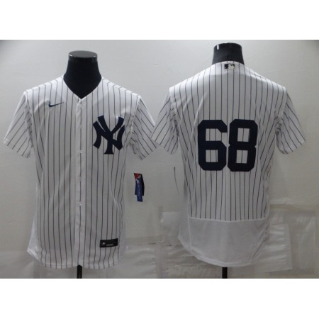 Men's New York Yankees #68 Dellin Betances White Flex Base Stitched Jersey