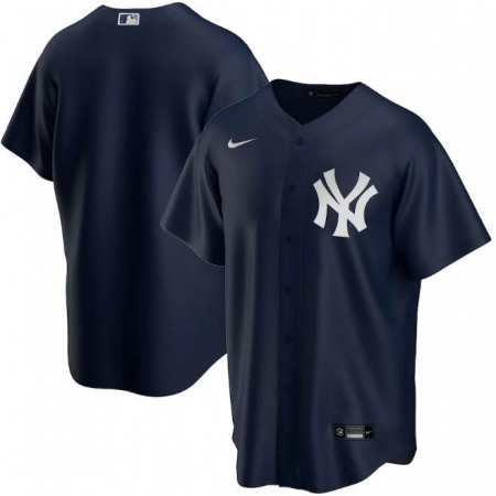 Men's New York Yankees Blank Navy Cool Base Stitched Jersey