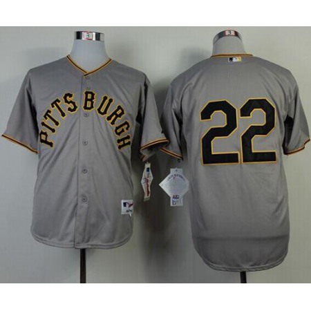 Pirates #22 Andrew McCutchen Grey 1953 Turn Back The Clock Stitched MLB Jersey