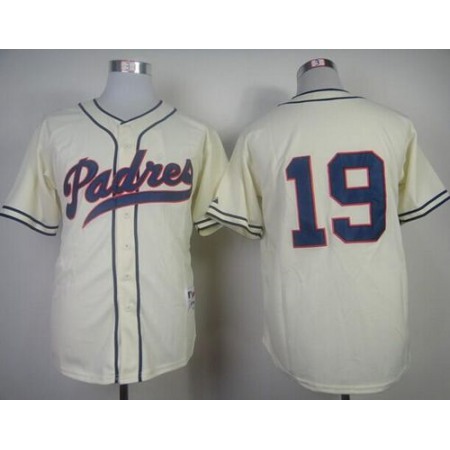 Padres #19 Tony Gwynn Cream 1948 Turn Back The Clock Stitched MLB Jersey