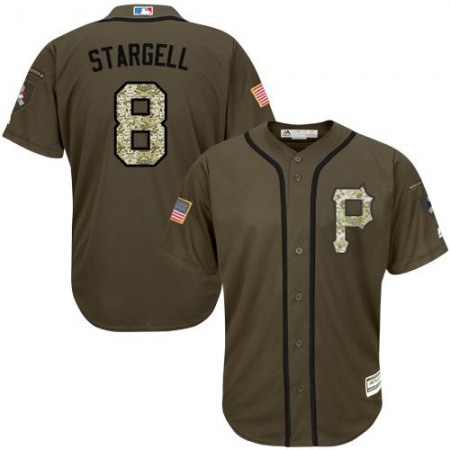 Pirates #8 Willie Stargell Green Salute to Service Stitched MLB Jersey