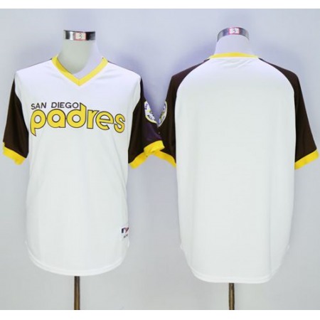 Padres Blank White 1978 Turn Back The Clock Stitched MLB Jersey