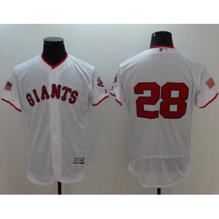 Giants #28 Buster Posey White Fashion Stars & Stripes Flexbase Authentic Stitched MLB jerseys