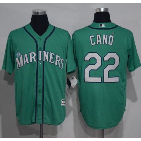 Mariners #22 Robinson Cano Green New Cool Base Stitched MLB Jersey