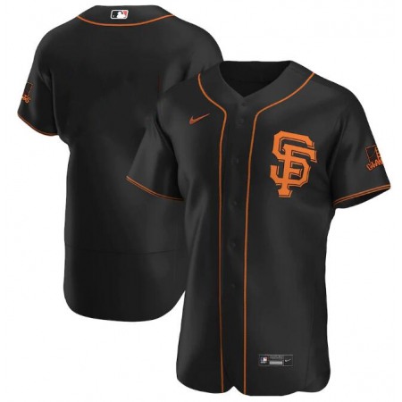 Men's San Francisco Giants Blank Black Flex Base Stitched Jersey