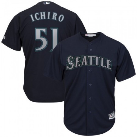 Men's Seattle Mariners #51 ichiro Suzuki Navy Cool Base Stitched jersey