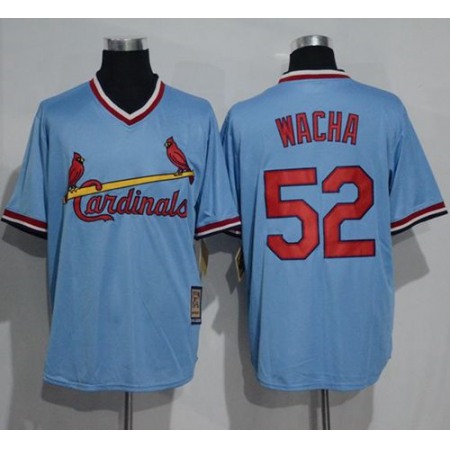 Cardinals #52 Michael Wacha Blue Cooperstown Throwback Stitched MLB Jersey