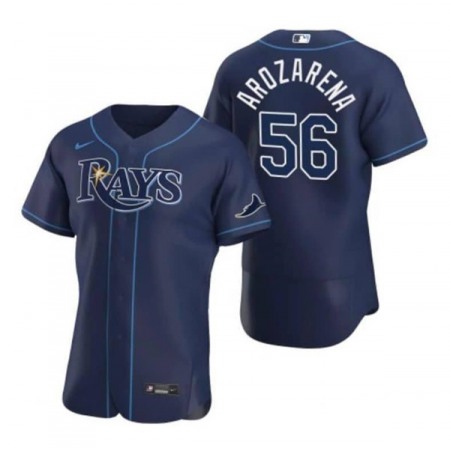 Men's Tampa Bay Rays #56 Randy Arozarena Navy Flex Base Stitched Jersey