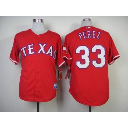 Rangers #33 Martin Perez Red Cool Base Stitched MLB MLB Jersey