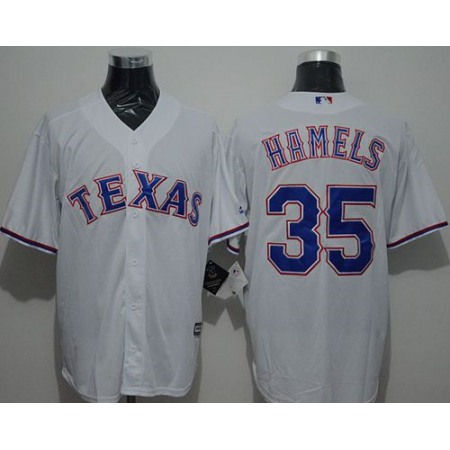 Rangers #35 Cole Hamels White New Cool Base Stitched MLB Jersey