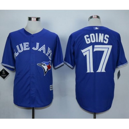 Blue Jays #17 Ryan Goins Blue New Cool Base Stitched MLB Jersey