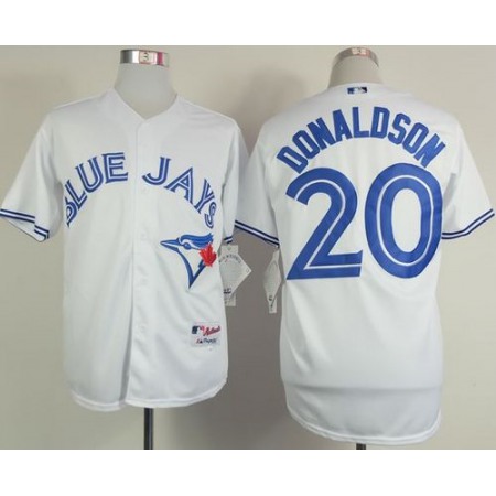 Blue Jays #20 Josh Donaldson White Home Cool Base Stitched MLB Jersey