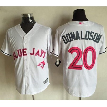 Blue Jays #20 Josh Donaldson White New Cool Base 2016 Mother's Day Stitched MLB Jersey