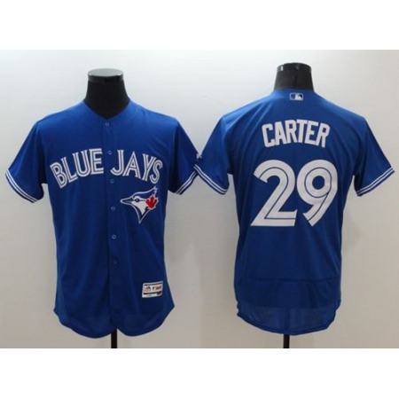 Blue Jays #29 Joe Carter Blue Flexbase Authentic Collection Stitched MLB Jersey