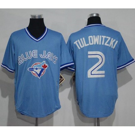 Blue Jays #2 Troy Tulowitzki Light Blue Cooperstown Throwback Stitched MLB Jersey