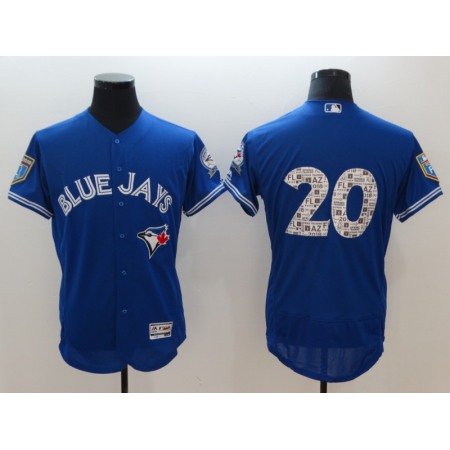 Men's Toronto Blue Jays #20 Josh Donaldson Royal 2018 Spring Training Flexbase Stitched MLB Jersey