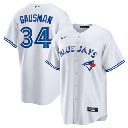 Men's Toronto Blue Jays #34 Kevin Gausman White Cool Base Stitched Jersey