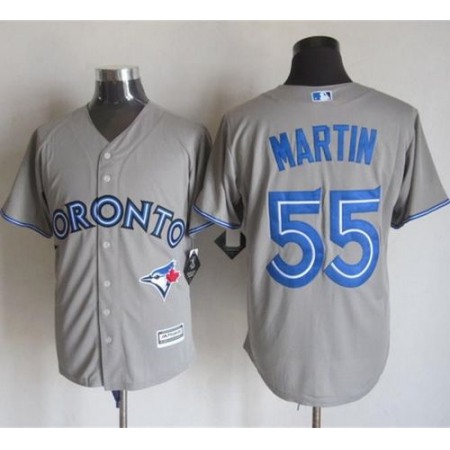 Blue Jays #55 Russell Martin Grey New Cool Base Stitched MLB Jersey