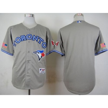 Blue Jays Blank Grey Road Cool Base 2012 Stitched MLB Jersey