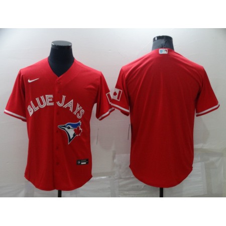 Men's Toronto Blue Jays Blank Red Cool Base Stitched Jersey