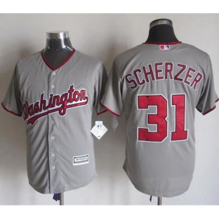 Nationals #31 Max Scherzer Grey New Cool Base Stitched MLB Jersey