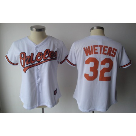 Orioles #32 Matt Wieters White Women's Fashion Stitched MLB Jersey