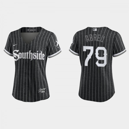 Women's Chicago White Sox #79 Jose Abreu 2021 Black Connect city Stitched Jersey(Run Small)