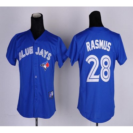 Blue Jays #28 Colby Rasmus Blue Women's Fashion Stitched MLB Jersey