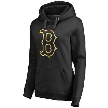 Women's Boston Red Sox Gold Collection Pullover Hoodie Black