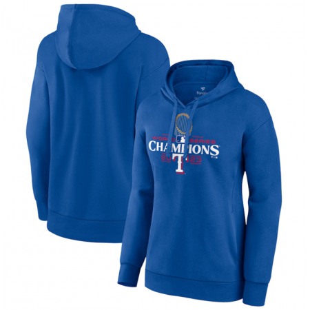 Women's Texas Rangers Royal 2023 World Series Champions Pullover Hoodie(Run Small)