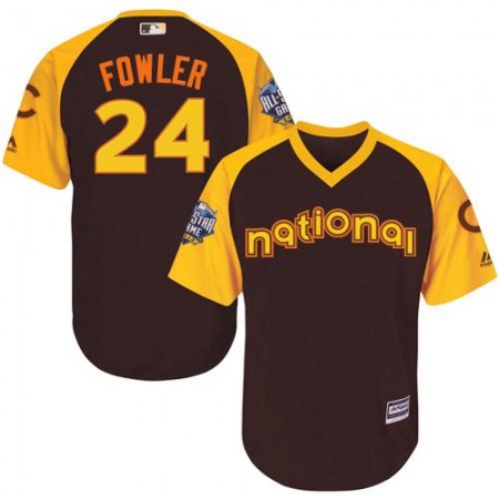 Cubs #24 Dexter Fowler Brown 2016 All-Star National League Stitched Youth MLB Jersey