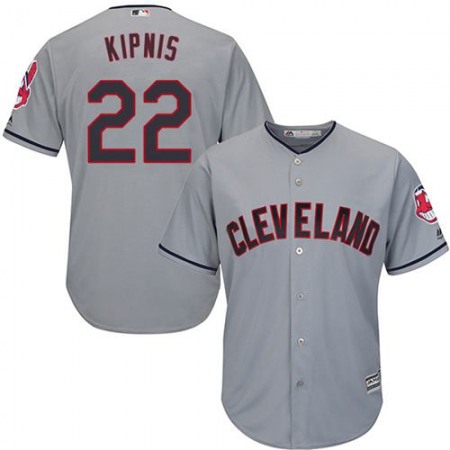 indians #22 Jason Kipnis Grey Road Stitched Youth MLB Jersey