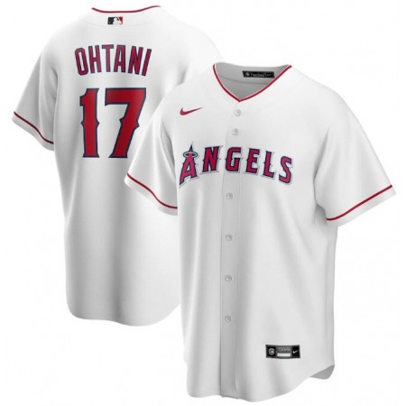 Youth Los Angeles Angels #17 Shohei Ohtani White Cool Base Stitched Jersey