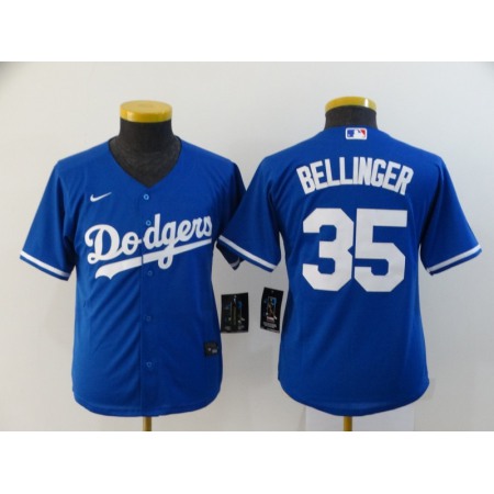 Youth Los Angeles Dodgers #35 Cody Bellinger Blue Cool Base Stitched MLB Jersey